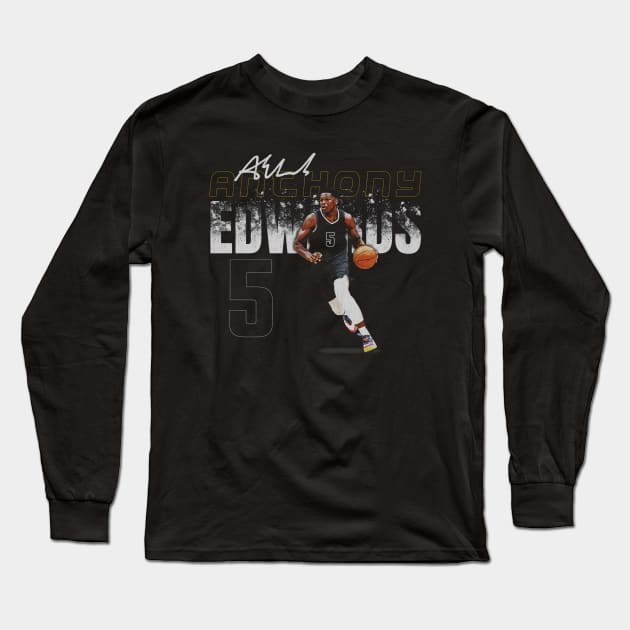 Anthony Edwards Minnesota Dissolve Long Sleeve T-Shirt by ganisfarhan